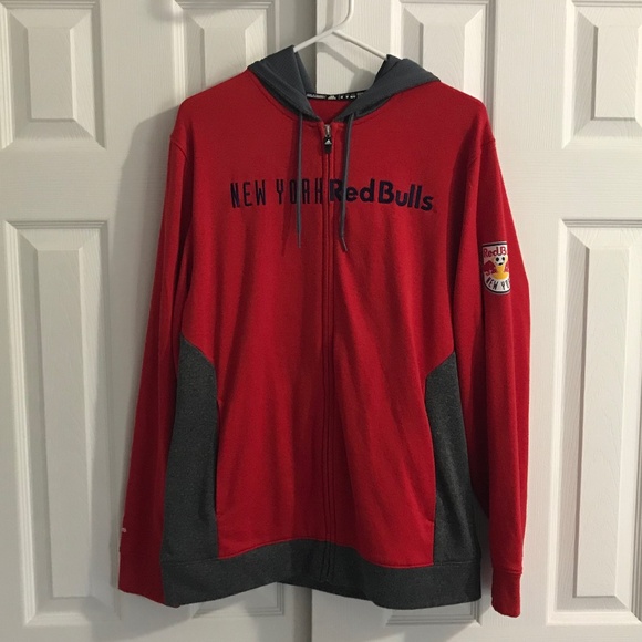 Adidas New York Red Bulls Full Zip Sweatshirt - Picture 1 of 8